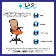 Flash Furniture Orange / Set of 1 / Contemporary Home Office Desk Chairs