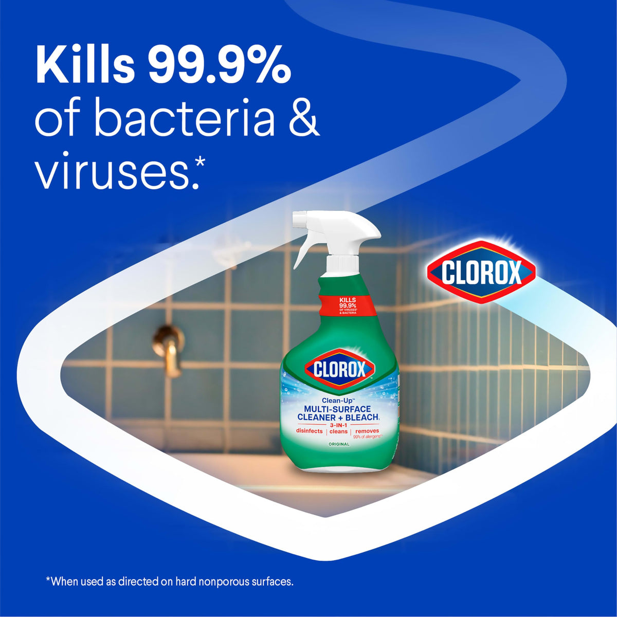 Clean-Up Multi-Surface Cleaner with Bleach by Clorox – 96 Fl Oz (Pack of 1), 96.0 fluid_ounces, Model TU_5122013