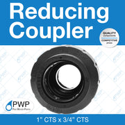 Reducing Coupler 1" CTS X 3/4"CTS 5 Pack by John Guest – Lead,Plastic, Black, Pack of 5, Model 4-PEI203628E