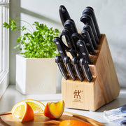 ZWILLING Gourmet 14-pc Knife Block Set by HENCKELS – 14-pc, Stainless Steel, Black, Pack of 14, Model 36131-006