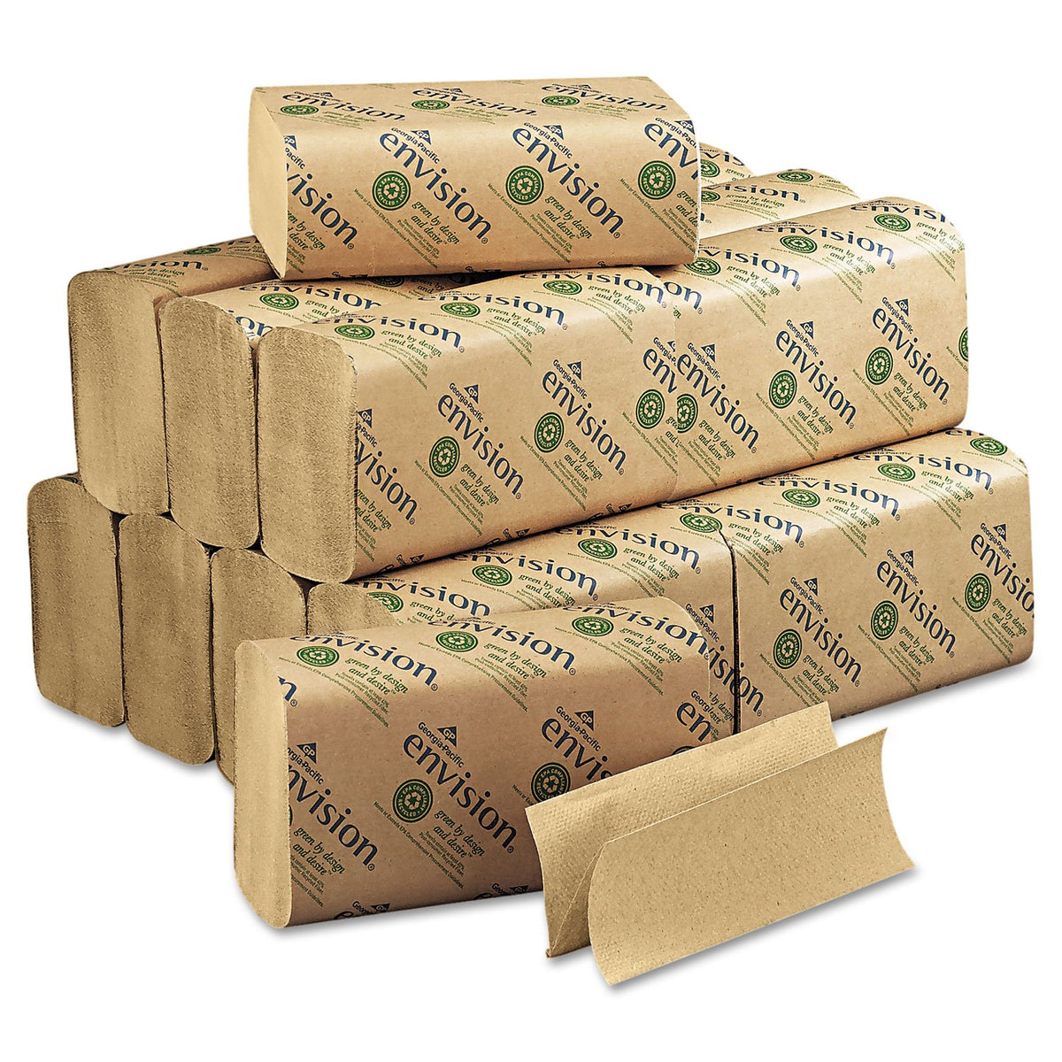 Acclaim Multifold Paper Towels by Georgia-Pacific – 9-1/4" x 9-1/2", Paper, Brown, Pack of 16, Model GPC23304