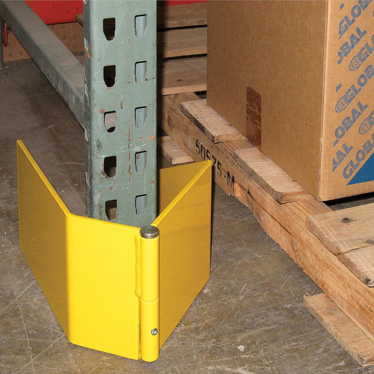 Extra Heavy Duty Frame Guard by Global Industrial – 12"L x 8.5"W x 6"H, Alloy Steel, Yellow, Model PRG-03L