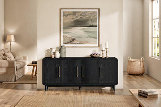 72" TV Console by Martin Furniture – Wood, Black, Model IMCN370B
