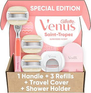 Venus Saint-Tropez Razor for Women Handle, 3 Refills + Accessories Set