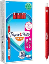 Paper Mate InkJoy Gel Pens | Medium Point (0.7mm) | Red Ink | 12 Count