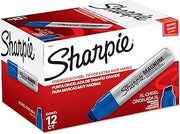 Sharpie Magnum Permanent Markers, Oversized Chisel Tip, Blue, 12 Count - Office, Home, Teacher Supplies, Great for Poster Boards