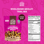 Second Nature Wholesome Medley / 30 Ounce (Pack of 6) / 6 Snack & Trail Mixes
