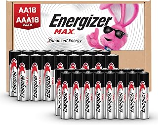 Energizer AA and AAA Batteries, 32 Count, Combo Pack Contains 16 Max Double A and 16 Max Triple A Batteries