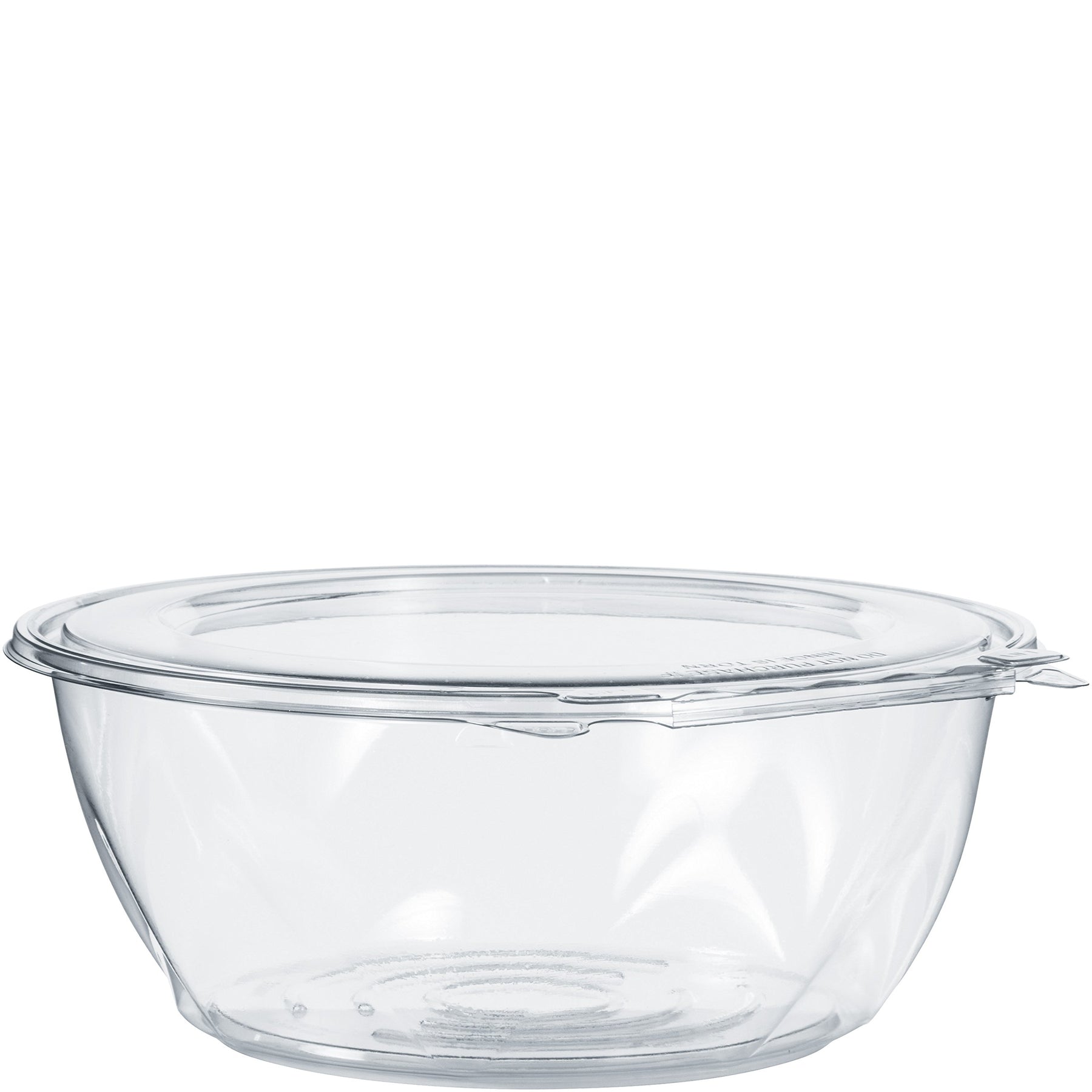 Dart 64 oz SafeSeal Tamper-Evident Clear PET Plastic Bowl with Hinged Flat Lid, CTR64BF (100 Count)