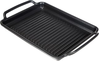 Monix Solid+ Cast Aluminium Non-Stick Ribbed Hot Plate, 40 cm, Black
