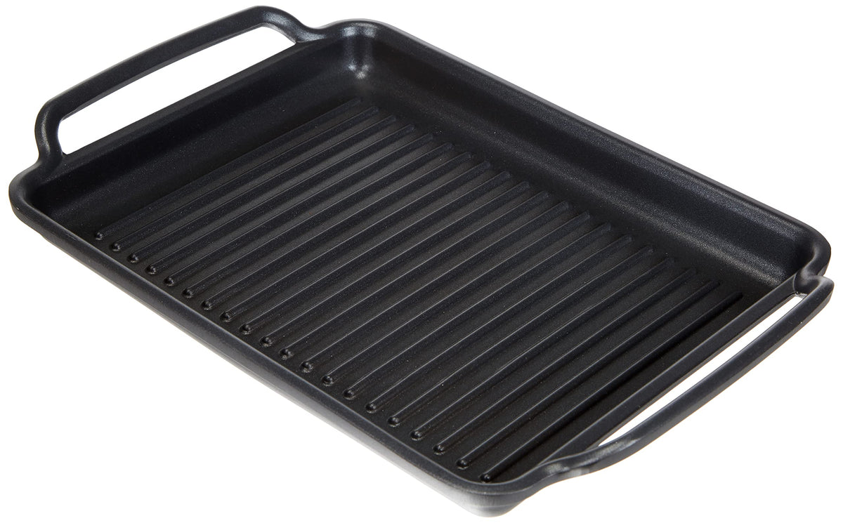 Solid+ Cast Aluminium Non-Stick Ribbed Hot Plate by Monix – 19.7 x 27 x 3.8 cm, 40 liters, Aluminum, Black, Model M351340