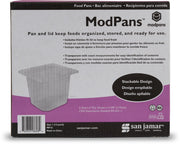 Modpans 1/6 Food Pan and Lid for Kitchens and Restaurants by San Jamar – 2 Quart, 1.9 liters, Polypropylene, White, Model MP16