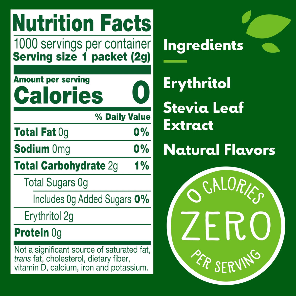 Natural Sweetener by Truvia – 1000 Count (Pack of 1), Stevia, Model BBD02057