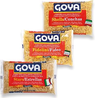 Goya Pasta for Soup Trio, Enriched Durum Wheat, Latin-inspired Dishes, 7oz
