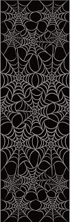 Creative Converting Halloween Plastic Tablecloth, Silver Webs, 54 x 108 in | Convenient Party Decor Protects Your Table From Spills, Disposable Table Cover for Parties, Halloween, and Everyday Hosting
