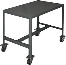Durham Steel Mobile Medium Duty Machine Table, MTM244830-2K195, 1 Shelves, 2000 lbs Capacity, 48" Length x 24" Width x 30" Height