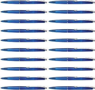 Schneider K-20 Icy Retractable Ballpoint Pen, Blue, Box of 20 (132003)