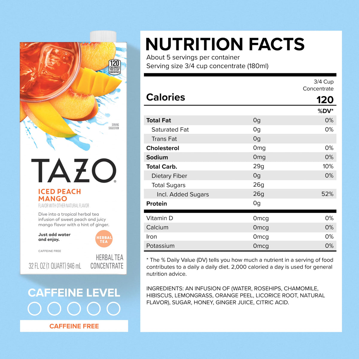 TAZO Chai & Fruit Fusion / 32 Fl Oz (Pack of 3) / 3 Chai