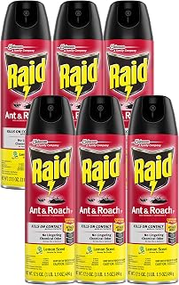 Raid Ant & Roach Killer Lemon Scent, 17.5 OZ (6)