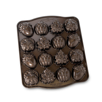 Autumn Cakelet Pan by Nordic Ware – 3-Cup, 3.0 cups, Aluminum, Bronze, Model 87048