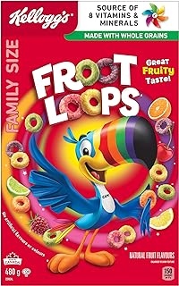 Kellogg's Froot Loops Cereal Family Size 480 g