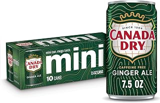 Canada Dry Ginger Ale Soda, 7.5 Fl oz Mini Cans, 10 Pack