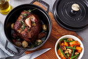Cocotte shallow Round 26cm Black by STAUB – 4 quarts, 4 liters, Cast Iron, Noir Mat, Model 1007502