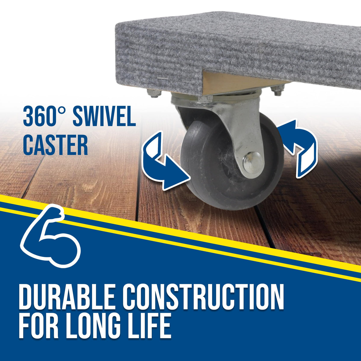 Hardwood Carpet End Dolly 24 In. x 16 In. x 5-3/4 In. 900 Lb. Capacity by Vestil – One Size, Wood, Brown/Tan, Model HDOC-1624-9