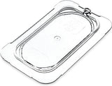 Carlisle FoodService Products StorPlus Flat Lid, Cover for 1/9 Size Food Pans, Unnotched, 6.88" x 4.31", 1 Count, Clear