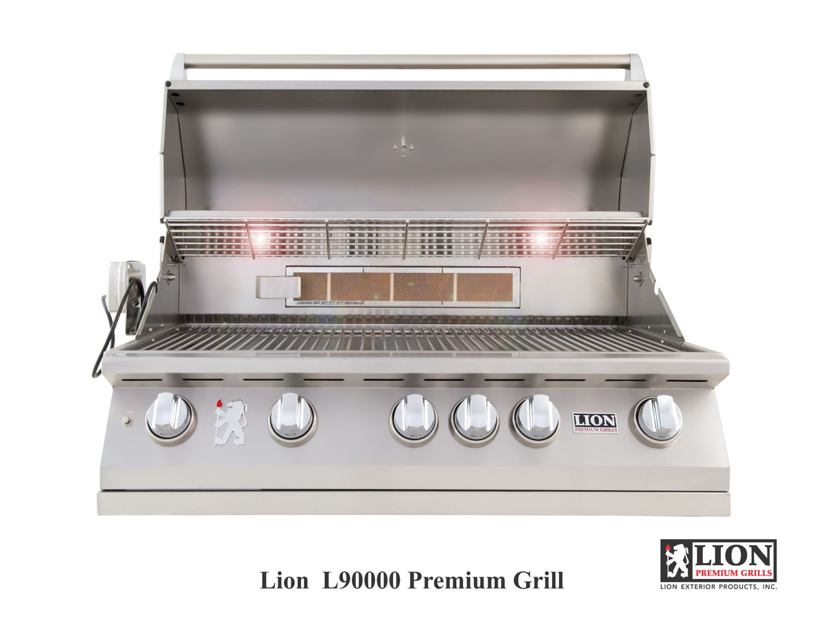 40" Natural Gas Grill with Made in USA 32" Double Door Package Deal by Lion Premium Grills – Stainless Steel, Model L90000