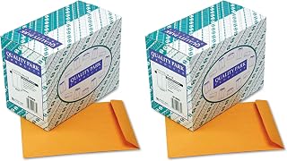Quality Park Heavyweight Catalog Envelopes, Gummed, Brown Kraft, 10 x 13, 250 per Box, (41665) (Pack of 2)