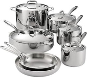 Tramontina Signature Tri-Ply Clad Stainless Steel 12-Pc Pots and Pans Set