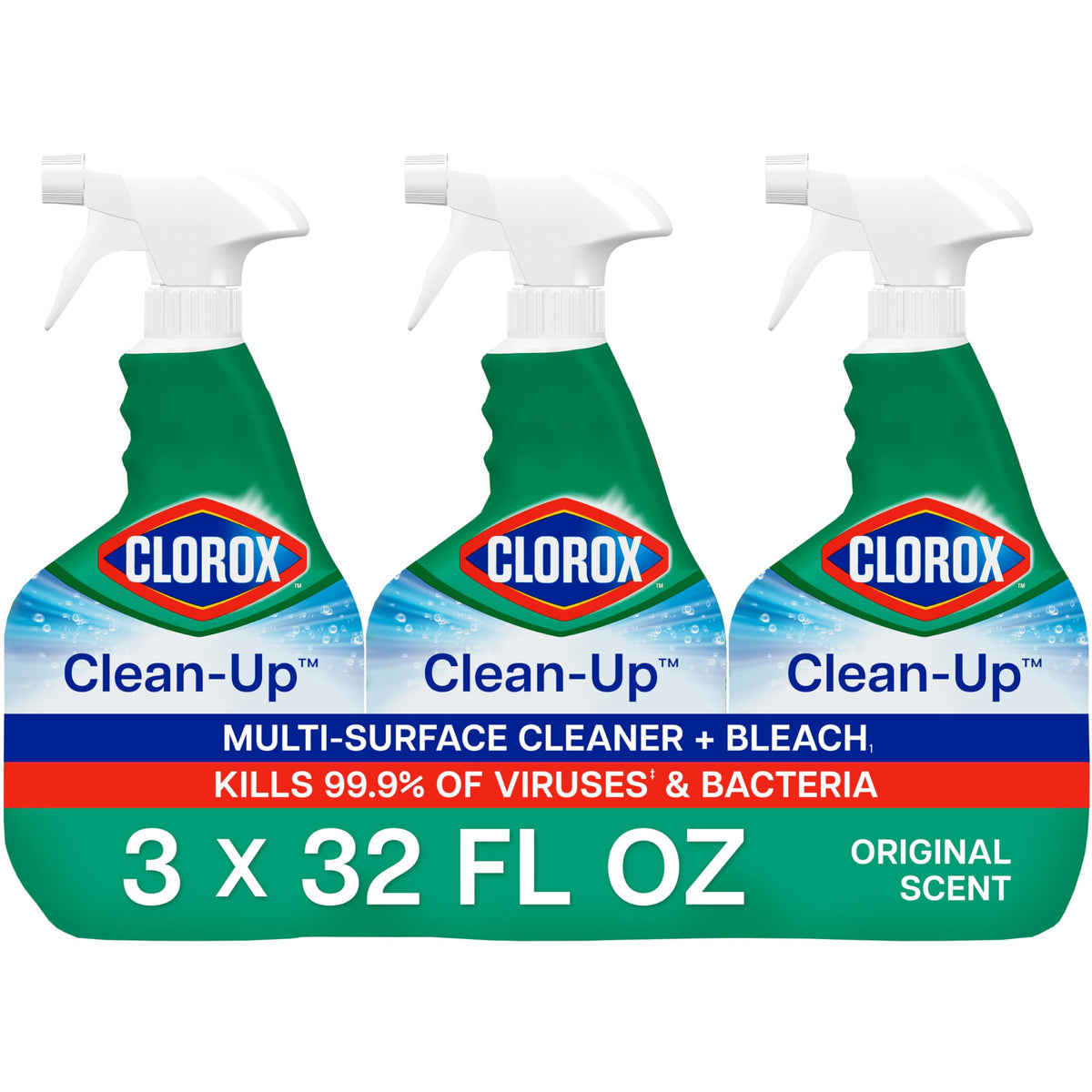 Clean-Up Multi-Surface Cleaner with Bleach by Clorox – 96 Fl Oz (Pack of 1), 96.0 fluid_ounces, Model TU_5122013