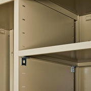 Janitorial Cabinet with Locking Recessed Handle by Global Industrial – 36 inches x 18 inches x 72 inches, Alloy Steel, Tan, Model 269902TN