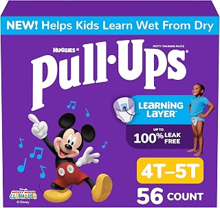 Pull-Ups Boys' Potty Training Pants, Size 4T-5T, 56 Count