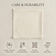 Accent Home Linen Blend Napkins, 18 x 18 Inches, Natural Set of 12