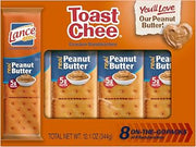 Lance Toast Chee Crackers with Real Peanut Butter, 6 Crackers/pack (8 Pack Tray) 12 Oz. Net