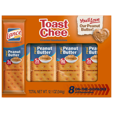 Toast Chee Crackers with Real Peanut Butter by Lance – 12.1 Ounce (Pack of 1)