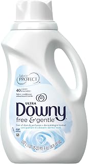 Downy Free & Gentle Liquid Fabric Conditioner for Sensitive Skin, 34 Fl Oz