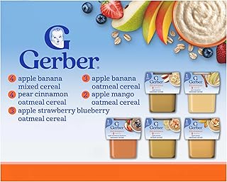 Gerber Stage 2 Fruit and Cereal Variety Pack, 4 Oz, 32 Pack