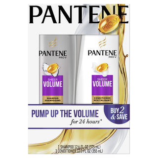 Pro-V Sheer Volume Shampoo and Conditioner Dual Pack by Pantene – 13.84 Ounce (Pack of 2), Pack of 2