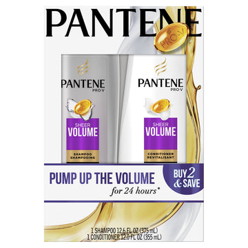 Pro-V Sheer Volume Shampoo and Conditioner Dual Pack by Pantene – 13.84 Ounce (Pack of 2), Pack of 2