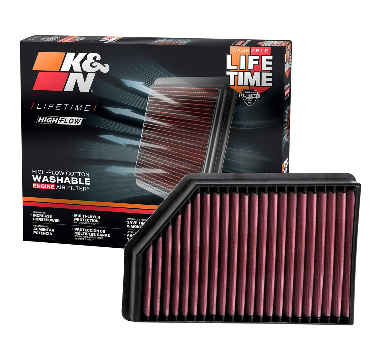 K&N (Pack of 1) / Standard / 1 Air Filters