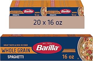 Barilla Whole Grain Spaghetti Pasta, 100% Whole Grain Pasta, 16oz. (20PK)