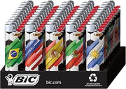 BIC Maxi Pocket Lighters, Safe and Reliable, Special Edition Soccer Series, 50-Count Tray