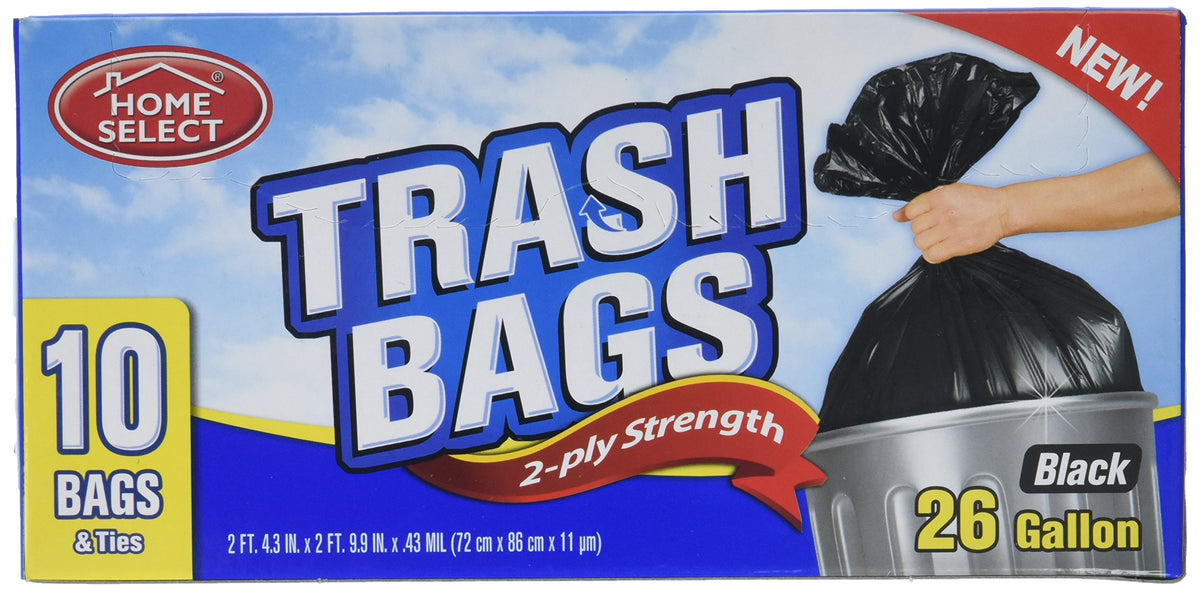 Home Select Trash Bags 26 Gallon