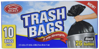 Home Select Trash Bags 26 Gallon