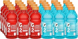 Gatorade G2 Thirst Quencher, Lower Sugar, Fruit Punch and Glacier Freeze Variety, 12 Fl Oz (Pack of 24)