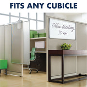 Magnetic Dry-Erase Boards With Adjustable Clips by Quartet – 11"W x 14"H, Fabric, Silver, Model ARC1411