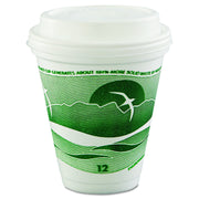 Dart 12 oz Insulated Foam Hot/Cold Cup – Green Horizon Print, 12J16H (1,000 Count)
